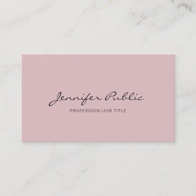 Simple Plain Modern Elegant Colours Professional Business Card (Front)