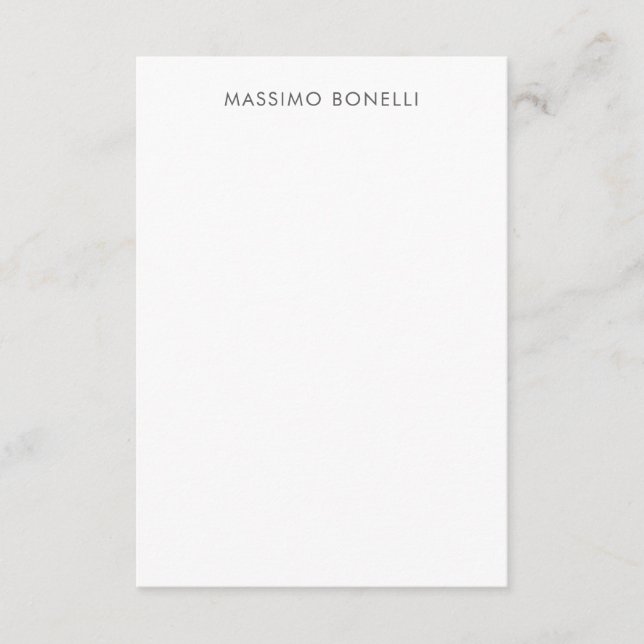 Simple Plain Modern Elegant  Enclosure Card (Front)