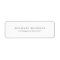 Simple Plain Modern Elegant Return Address Label
