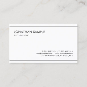 Simple Plain Modern Stylish Minimalist Graceful Business Card