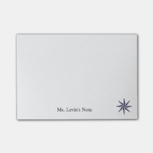 Simple Plain Nautical Star Sailing Theme Custom Post-it Notes