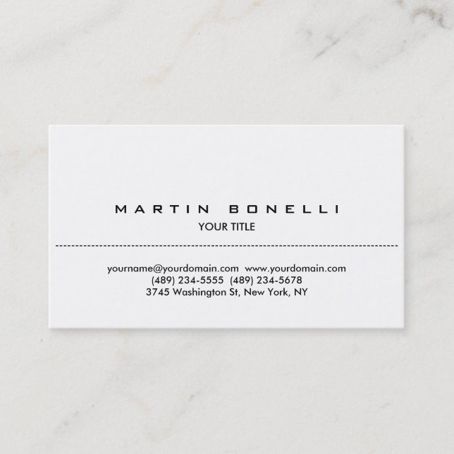 Simple Plain Professional Business Card (Front)