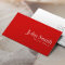 Simple Plain Red Talent Agent Business Card