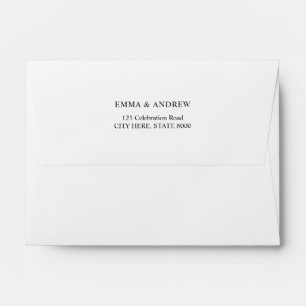 Simple Plain Return Address A6 Envelope