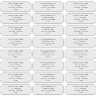 Simple Plain Rounded Corners  Address Labels