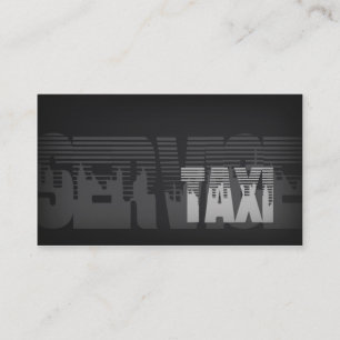 Simple Plain Silver City Taxi Service Card