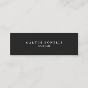 Simple Plain Slim Professional Grey Business Card
