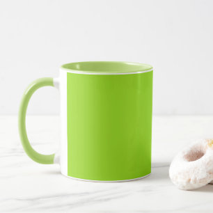 Simple plain solid green mug