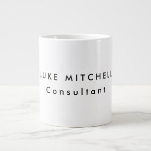 Simple Plain Trendy White Professional Creative Large Coffee Mug