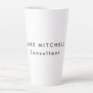 Simple Plain Trendy White Professional Creative Latte Mug