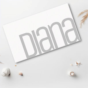 Simple Plain White Grey Minimalist Modern Name Business Card
