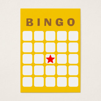 Simple Plain Yellow 5x5 DIY Bingo Card