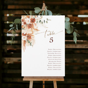simple plan bohemian Script wedding table number