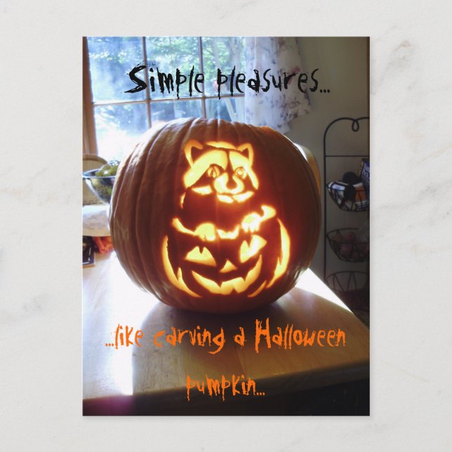 Simple pleasures..., ...like carving ... postcard (Front)