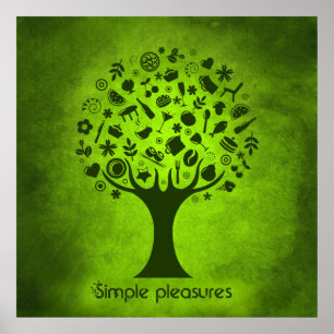 Simple Pleasures Tree Poster