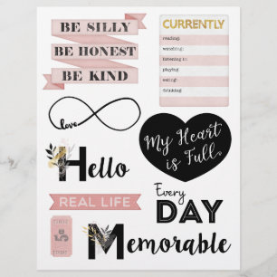 "Simple Pleasures" Word Art Set 02