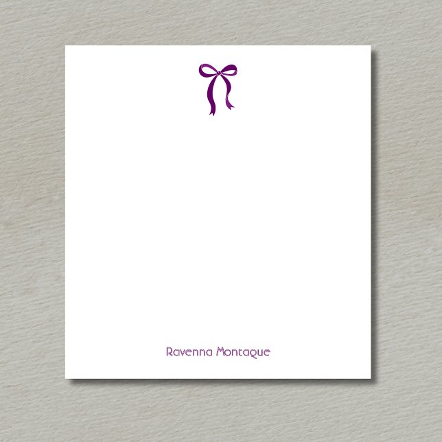 Simple Plum Purple Bow Script Custom Name Script Notepad (Creator Uploaded)