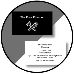 Simple Plumber Plumbing Repairman Business Card