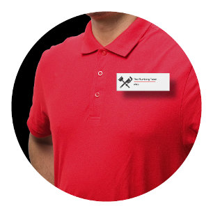 Simple Plumbing Services Staff Name ID Badges