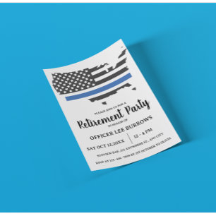 Simple Police Retirement Party Flyer