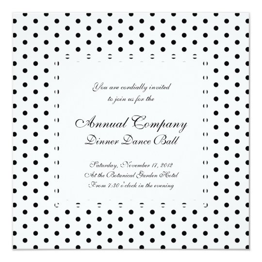 Simple Polka Dot Black and White Pattern Card