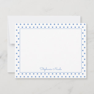 Simple Polka Dot Light Blue Personalised Card