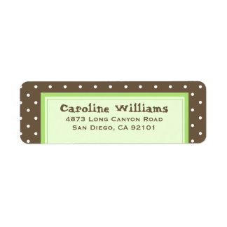Simple Polka Dot Return Address Label