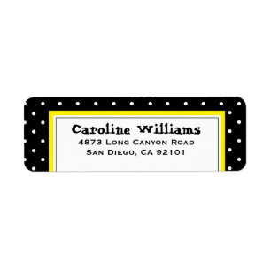 Simple Polka Dot Return Address Label