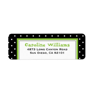 Simple Polka Dot Return Address Label
