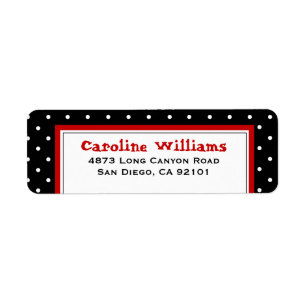 Simple Polka Dot Return Address Label