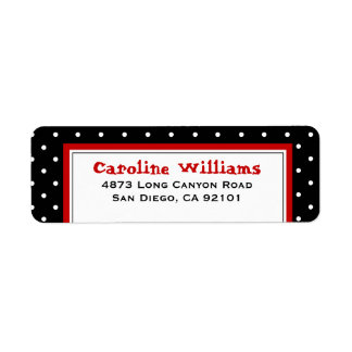 Simple Polka Dot Return Address Label