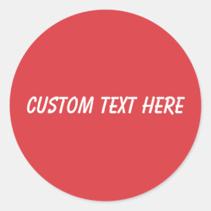 Simple Poppy solid red Classic Round Sticker