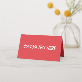 Simple Poppy solid red Place Card
