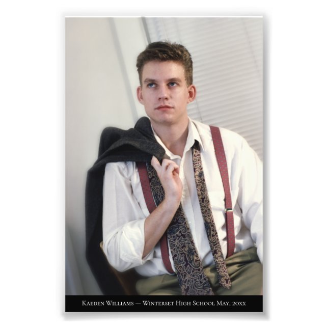 Simple Portrait Caption 1 Photo Enlargement (Front)