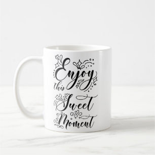 Simple Positivity Gentle Reminder Black White Coffee Mug