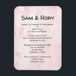 Simple Post Covid Wedding Celebration Invitation Magnet<br><div class="desc">A simple pink watercolor card or invitation.</div>