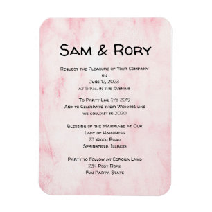 Simple Post Covid Wedding Celebration Invitation Magnet