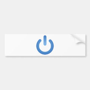 Simple Power Button Bumper Sticker