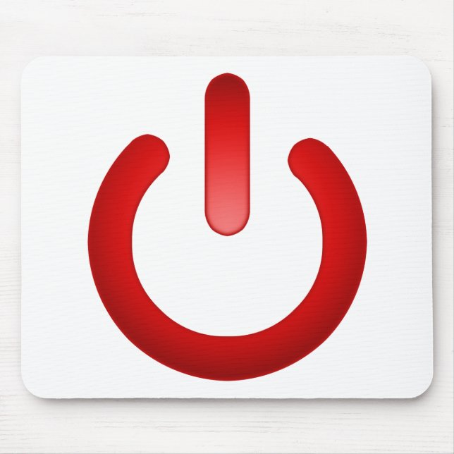 Simple Power Button Mouse Pad (Front)