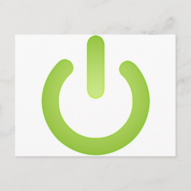 Simple Power Button Postcard (Front)