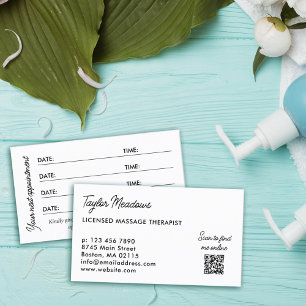 Simple Practical QR Code Multi Appointment  Card