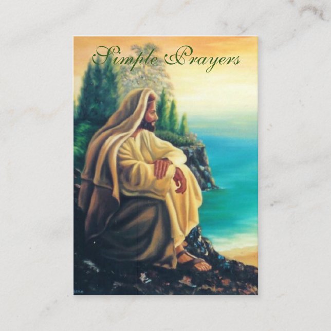 Simple Prayers - Prayer Card (Flat) (Front)