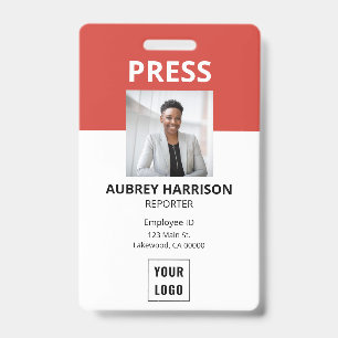 Simple Press Photo ID Badge