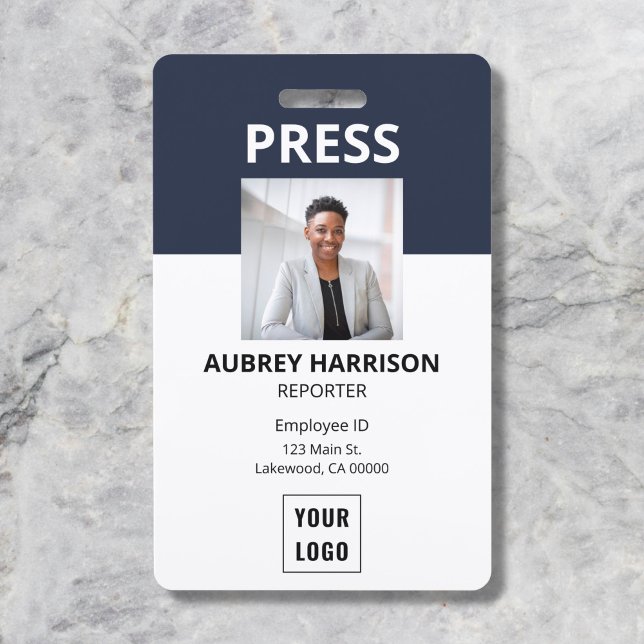 Simple Press Photo ID Badge (Creator Uploaded)