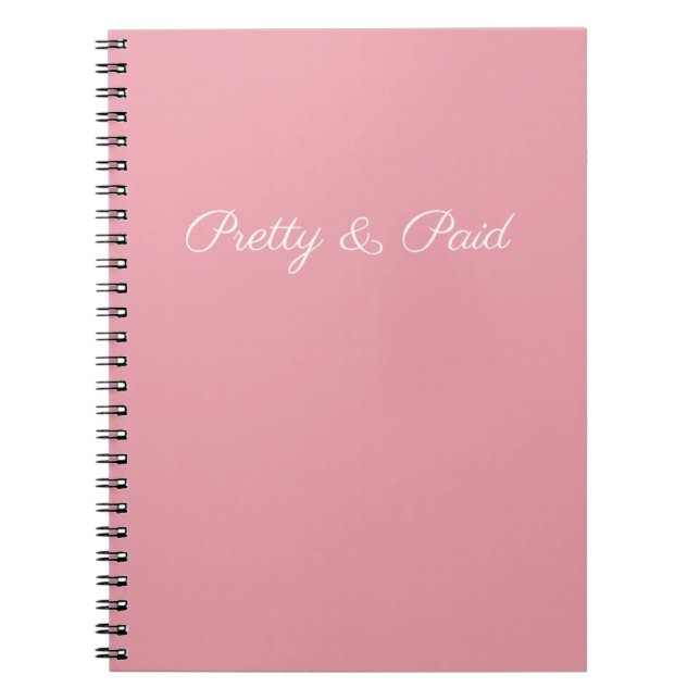Simple Pretty and Paid Small Notebook (Front)