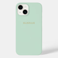 Simple Pretty Minimalist Pistachio Green Gold Name