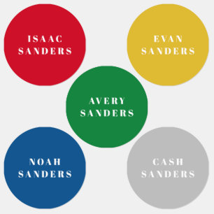Simple Primary Colours Waterproof Clothing Name