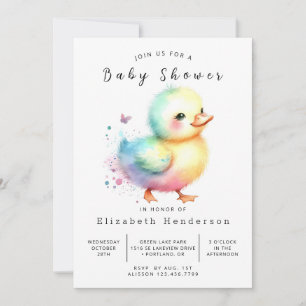 Simple Printable Duck Baby Shower Invitation