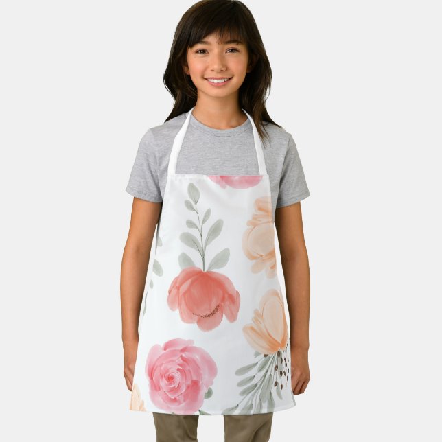 simple printed kids school apron (Insitu)