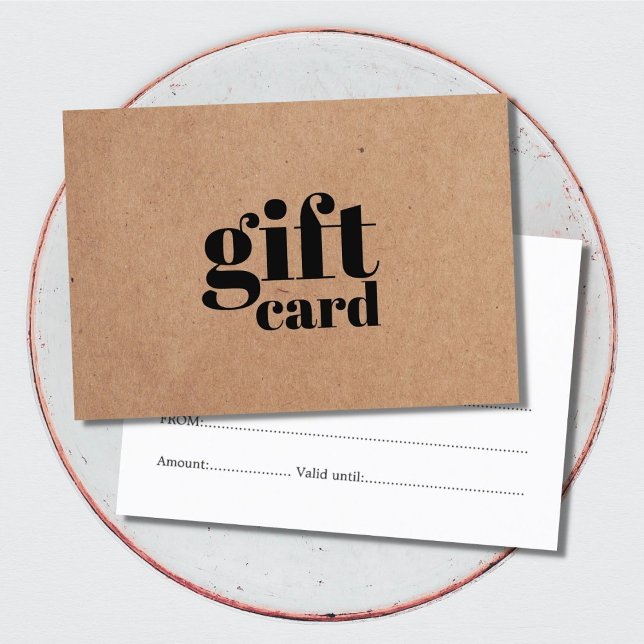 Simple Printed Kraft Beauty Gift Certificate (Creator Uploaded)
